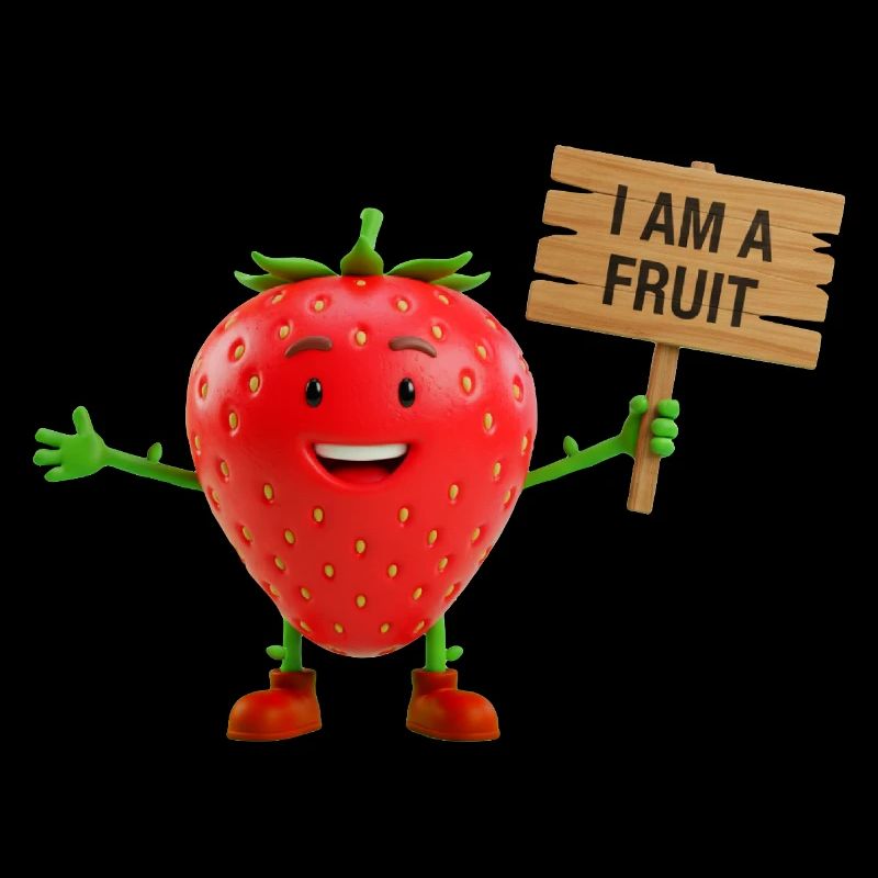 Fraise avec un panneau