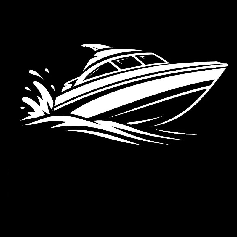 Surf minimaliste en bateau à moteur en eau d’été