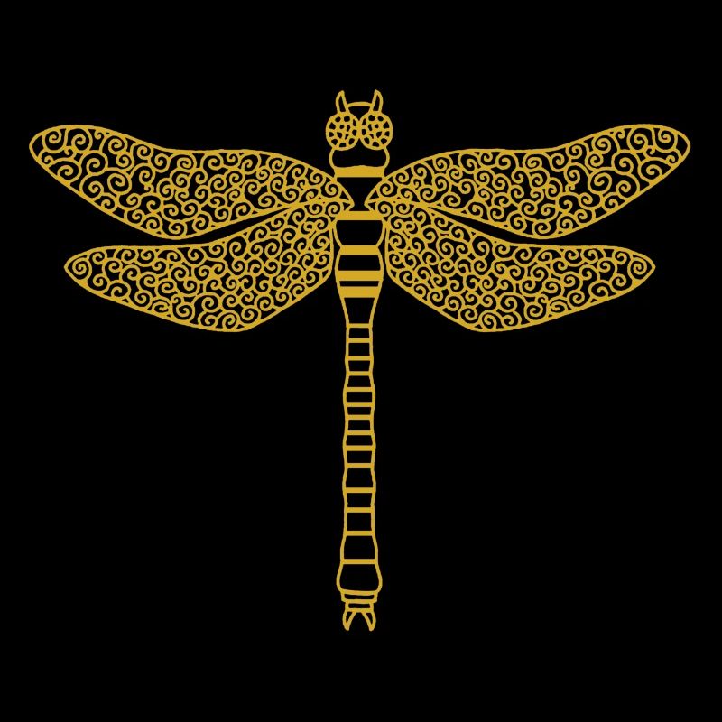Libellule en or