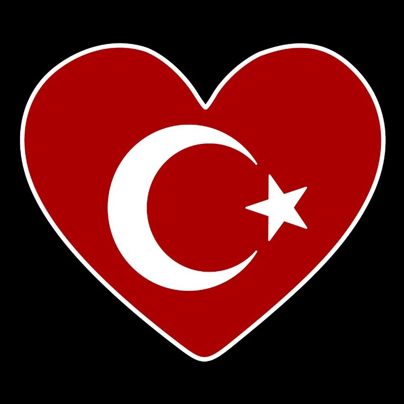 Heart as a Turkish flag
