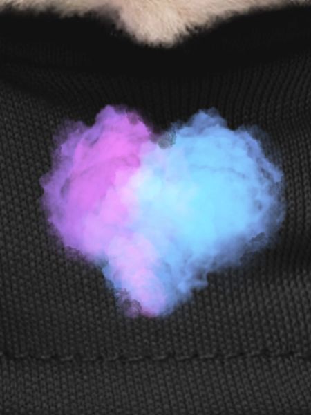 Heart shaped clouds