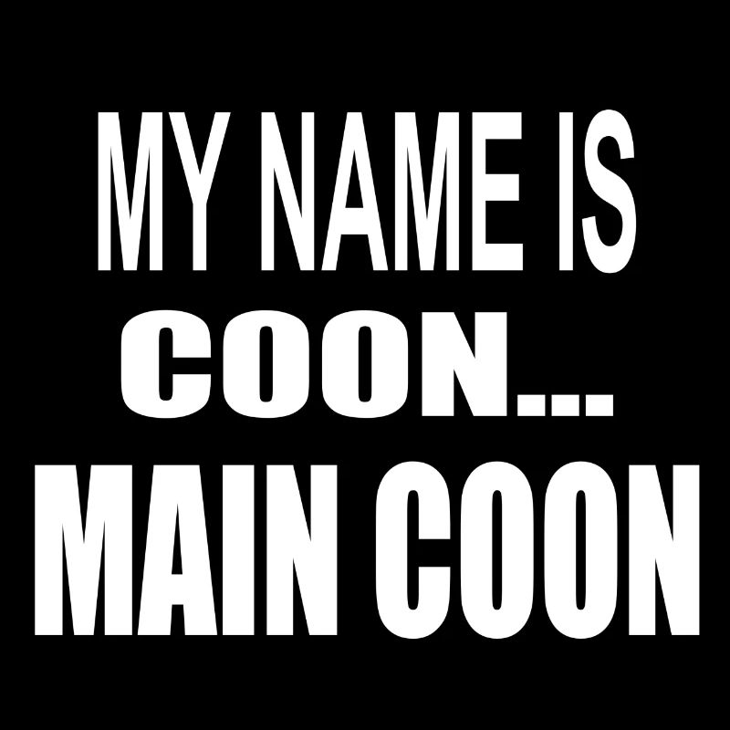Chat Maine Coon - My name is coon (white)