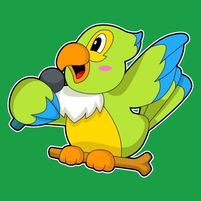 Parrot Singer Microphone Chant
