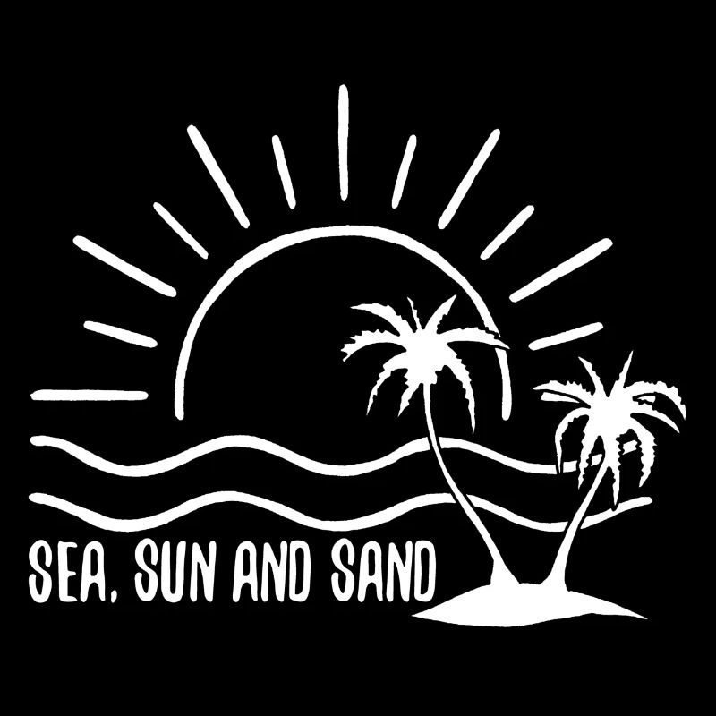 Mer, soleil et sable (blanc)