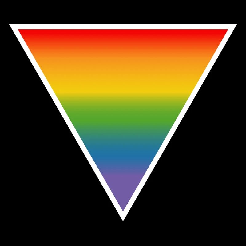 Regenbogen LGBTQIA triangle white