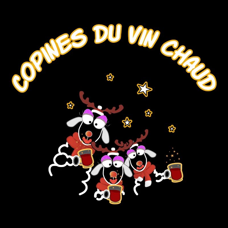 Copines du vin chaud marché de Noël