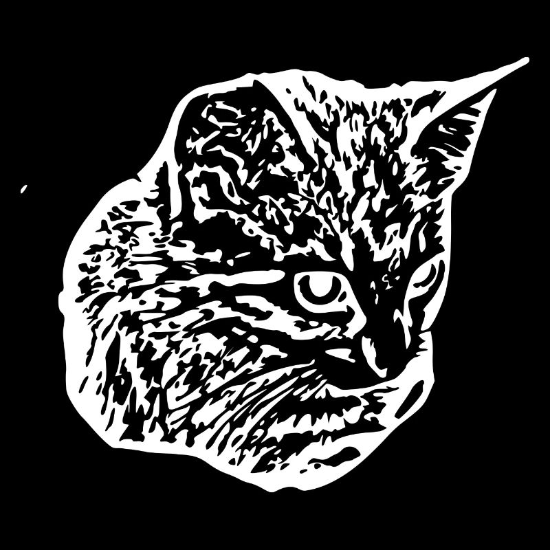 Chat White Silhouette Cadeau Cat Lover