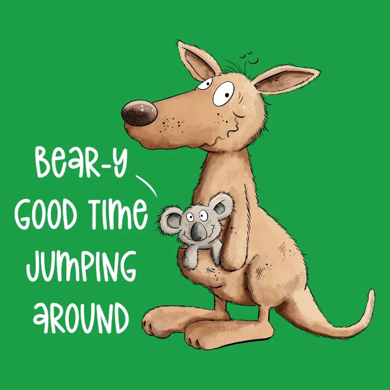 Droll kangourou avec koala bear Good Time