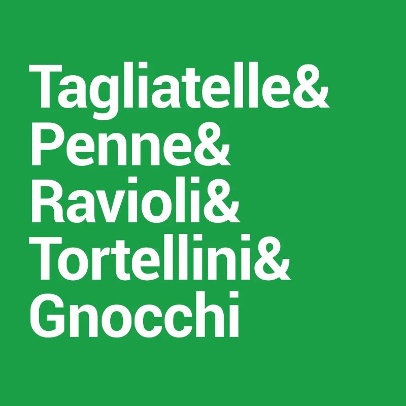 Pasta Culinary Typography Design