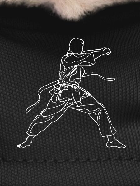 Karate Line Drawing