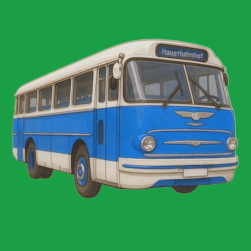 Old blue bus