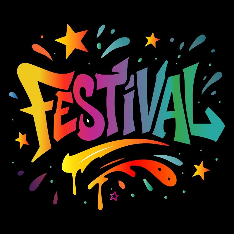 Festival – Une énergie colorée dans le style graffiti