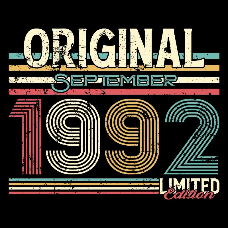 Vintage design 1992 with retro charm, 33 years