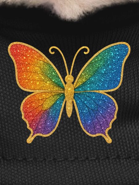Glittering rainbow butterfly