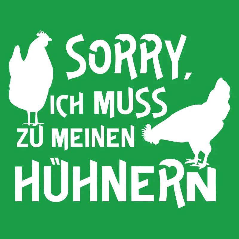 Humorous chicken design with text