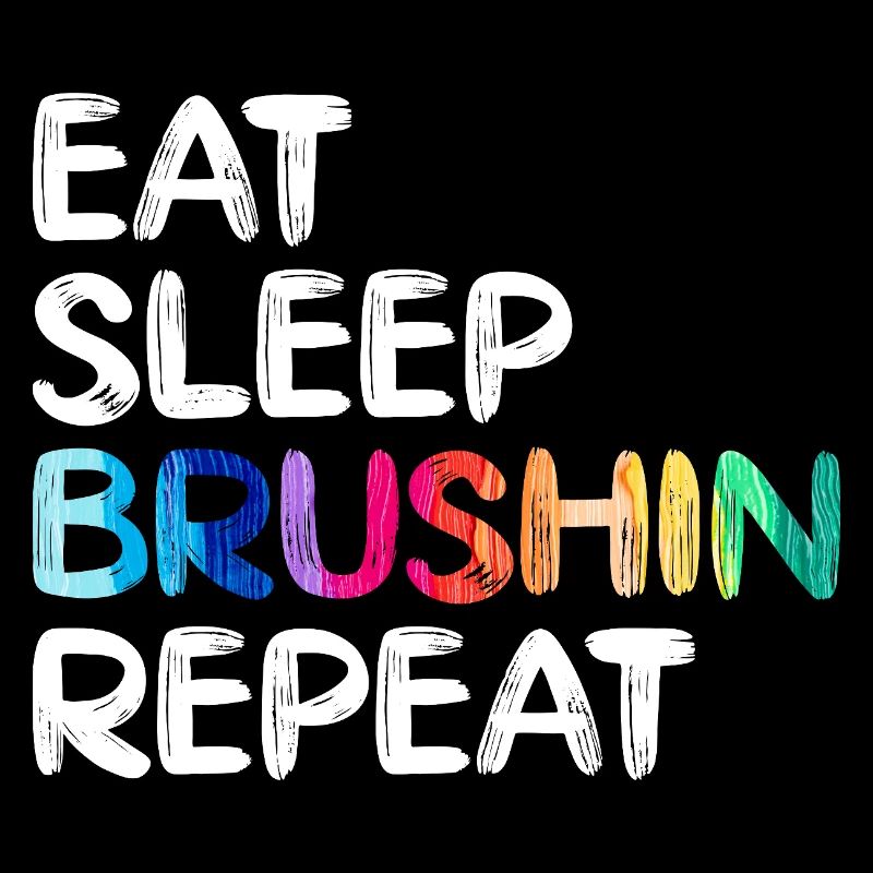 Funny Art Painter Eat Sleep Brushin Repeat Drawing