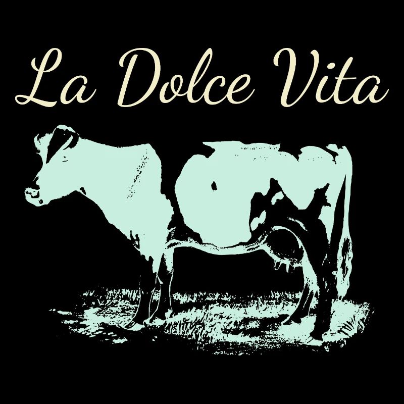Vache laitière de La Dolce Vita en négatif