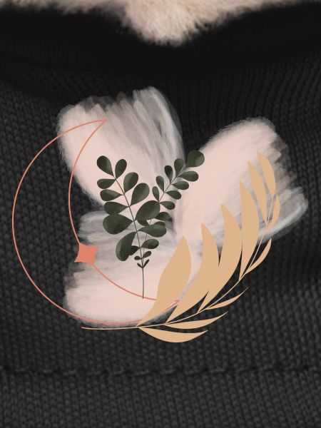 Pastel Flora Circle Leaves