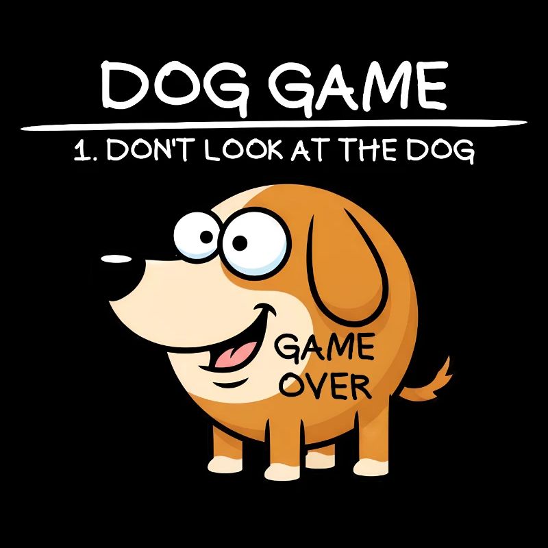 Jeu de chien Ne regarde pas le chien Chien drôle