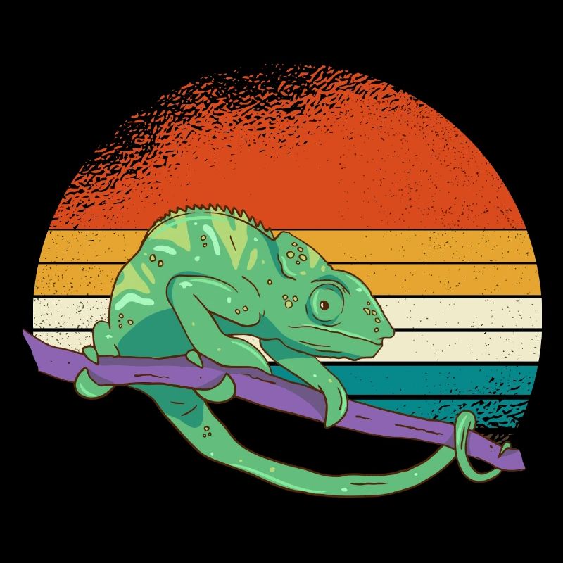 Caméléon du coucher de soleil