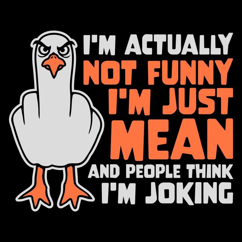 Seagull Middle Finger Not Funny Mean People Think Joke