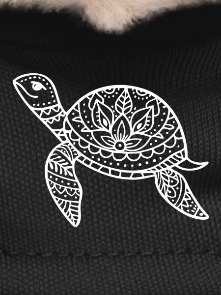 Boho turtle with pattern shell
