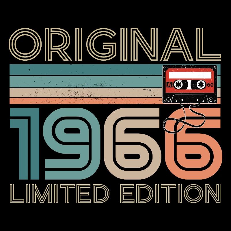 60 ans 60e Anniversaire 1966 Original Vintage