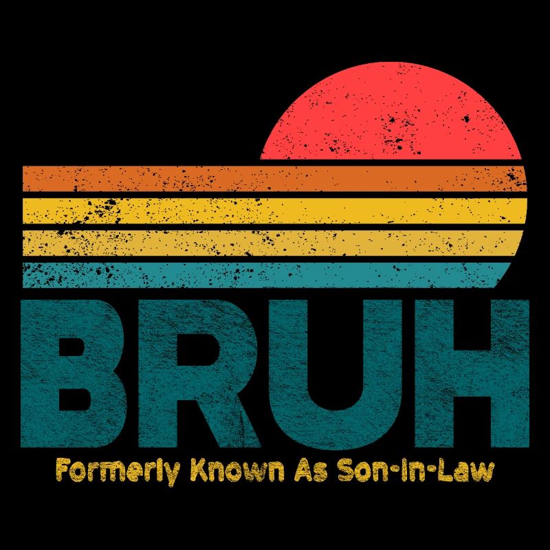 Bruh Sunset Retro Meme Design