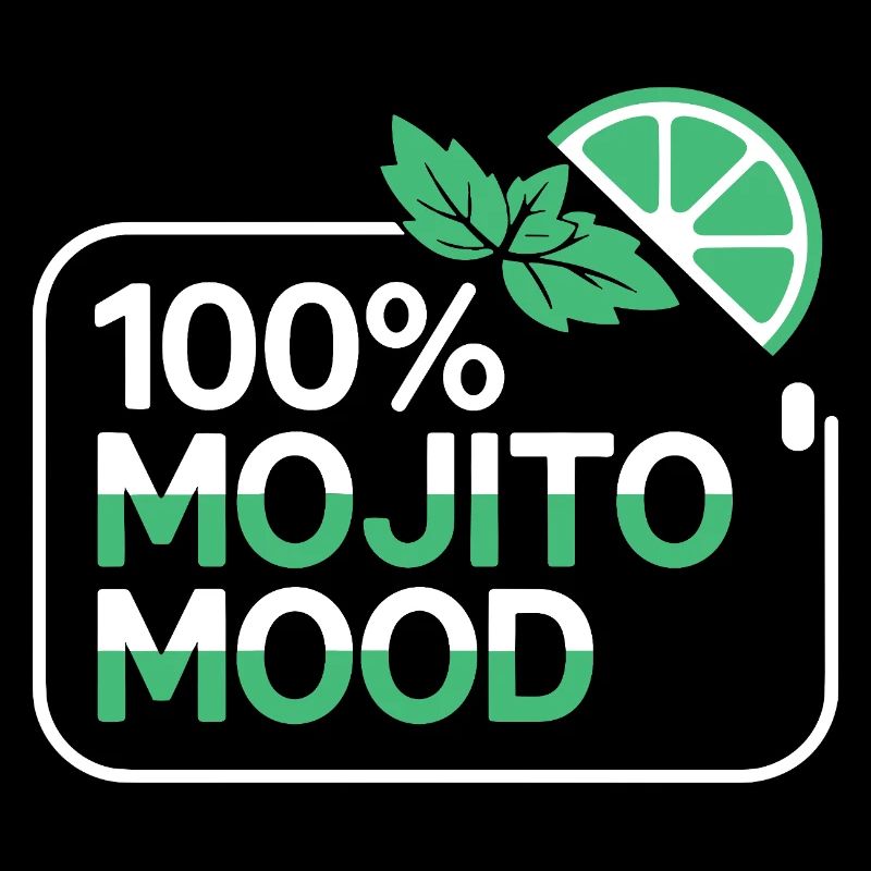 100 % Mojito Mood Summer Cocktail Party Lime Mint