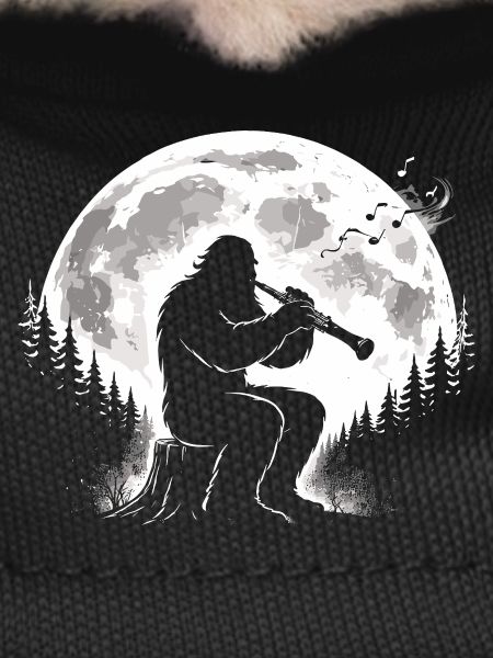 Bigfoot plays clarinet