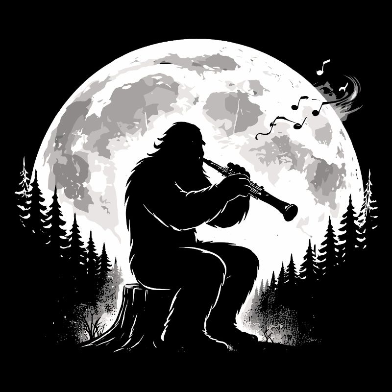 Bigfoot joue de la clarinette
