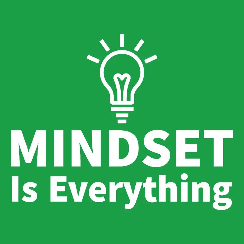 Mindset is everything Light bulb motivation success