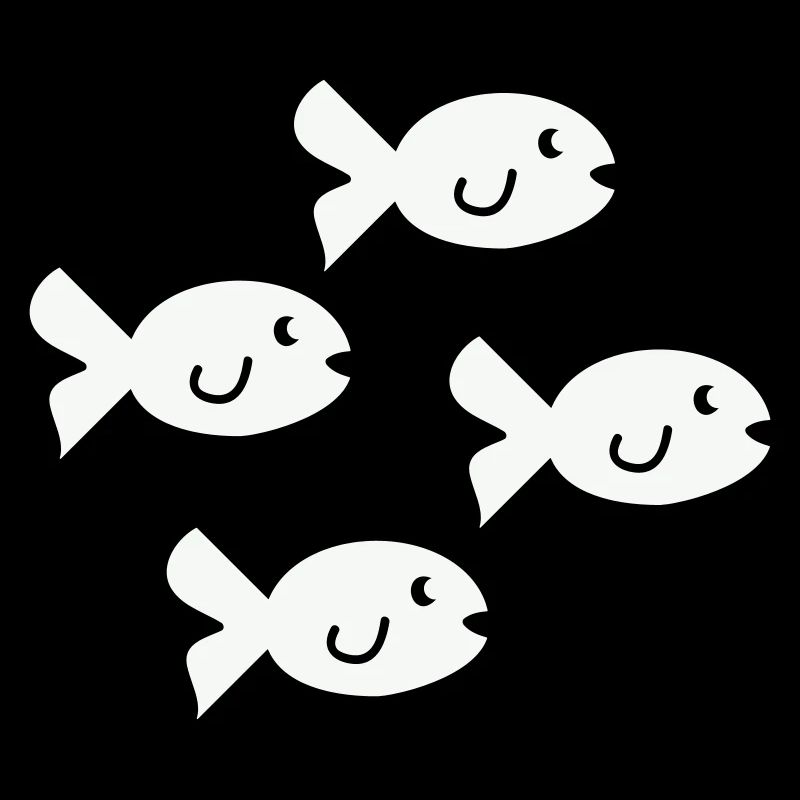 Quatre petits poissons amicaux