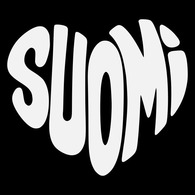 Finland, Suomi Heart Typo