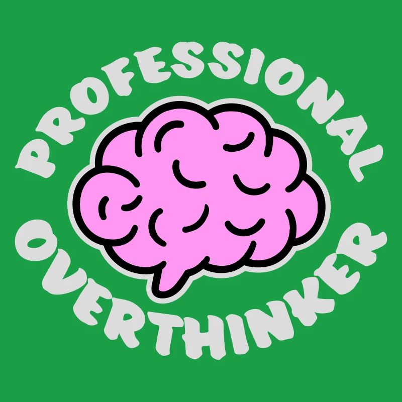 Professional Overthinker Lustig Grübeln Angst Logo