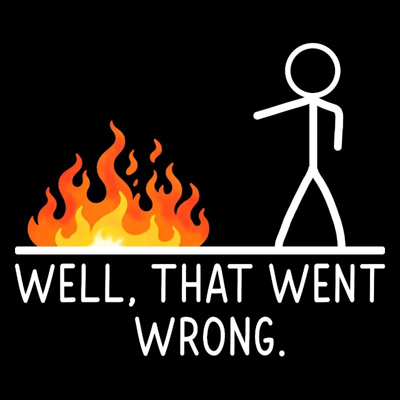 Well That Went Wrong Stick Figure Humor Jokes