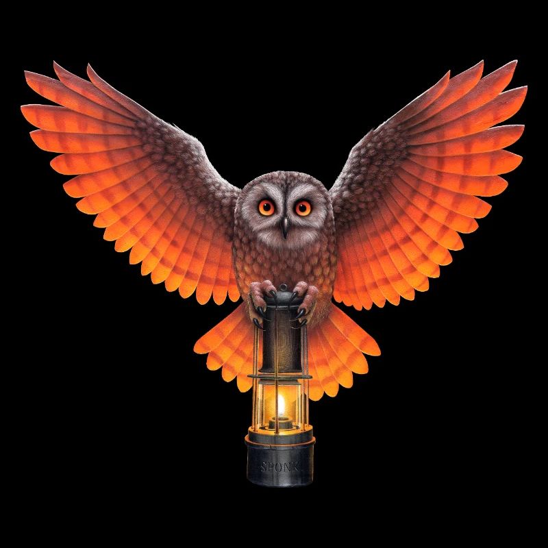 Glückauf Eule mit Grubenlampe