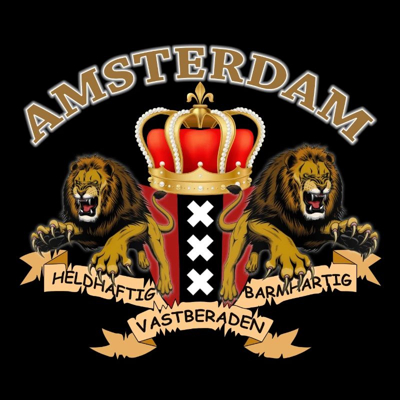 Wappen Amsterdam springende Löwen