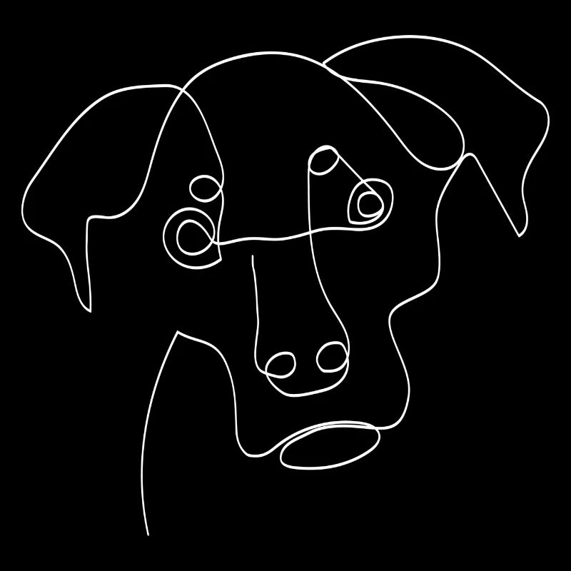 Rottweiler One Line Drawing