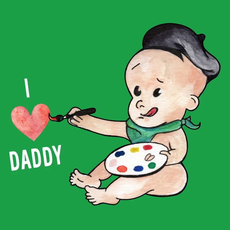 Le bébé aime papa