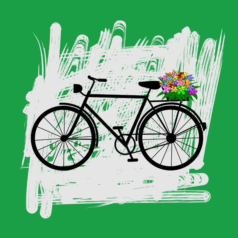 vélo fleurs cycliste