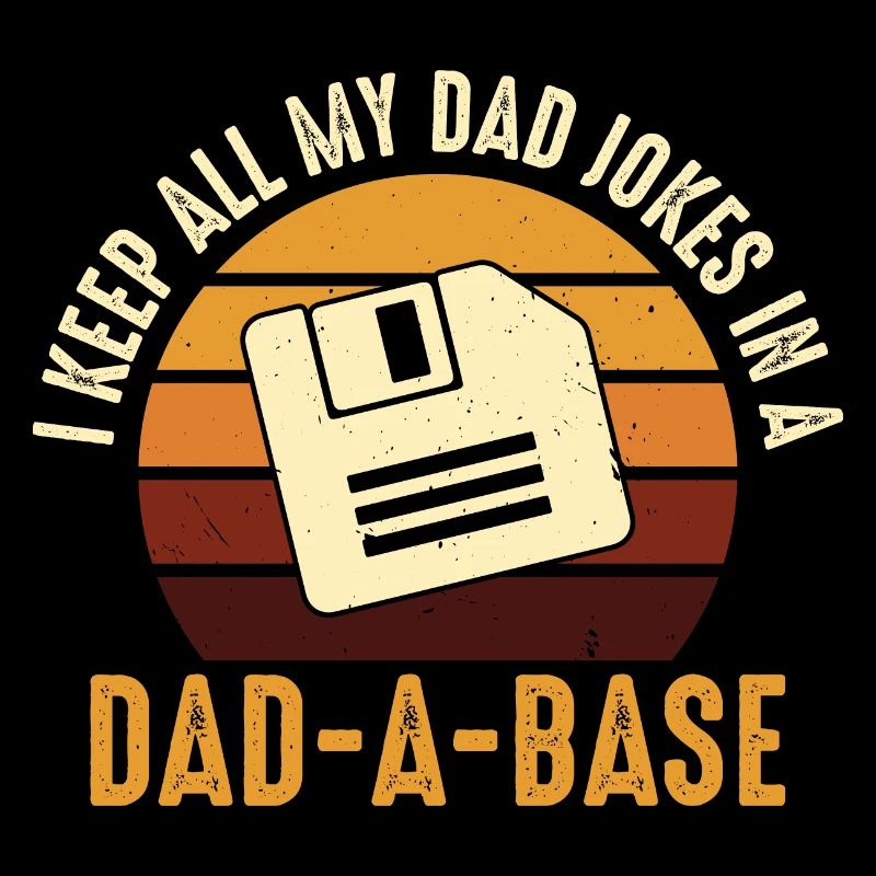 Papa Joke Disquette Rétro Design