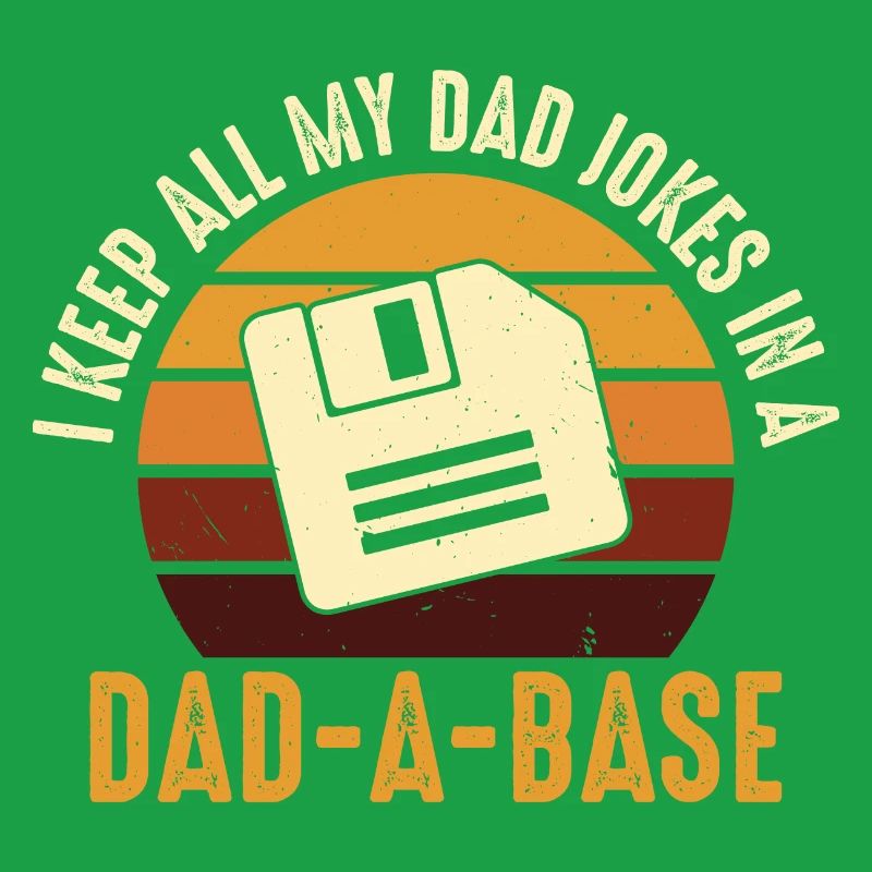 Dad Joke Floppy Disk Retro Design