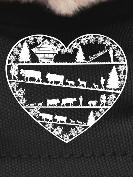 Heart with alpine lift white