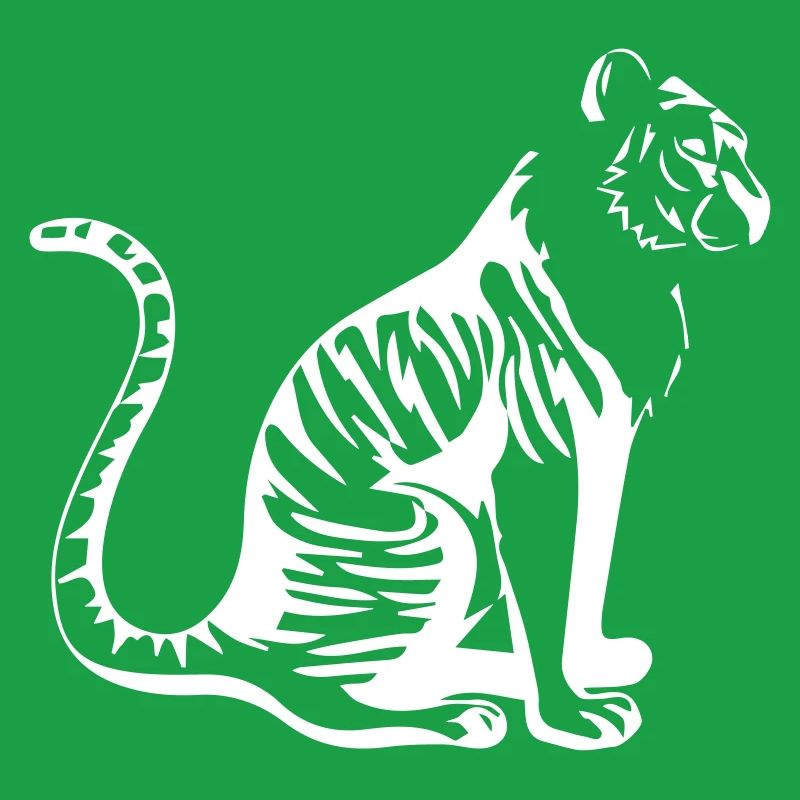Conception élégante de la silhouette du tigre