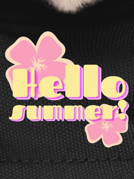 Hello Summer Retro Pastel Flowers