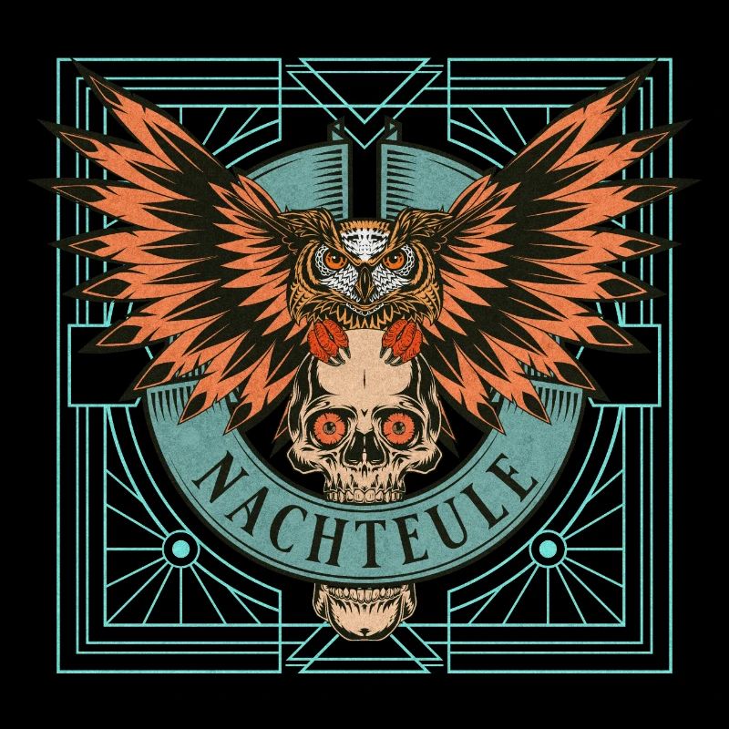 Nachteule Schädel Pank