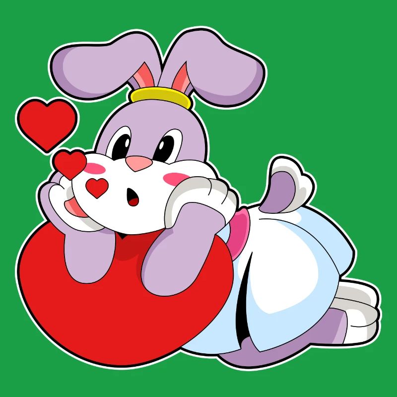 Mariage Rabbit Bride Heart