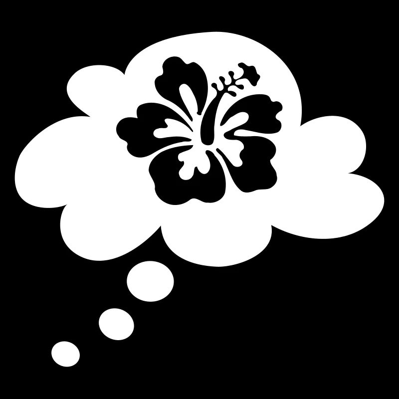 Holiday Ready Hawaii Flower Speech Bubble Thought Bubble Fun