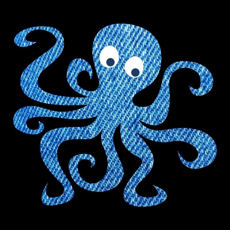 Octopus Octopus Jeans Pattern Enfants Mer Océan